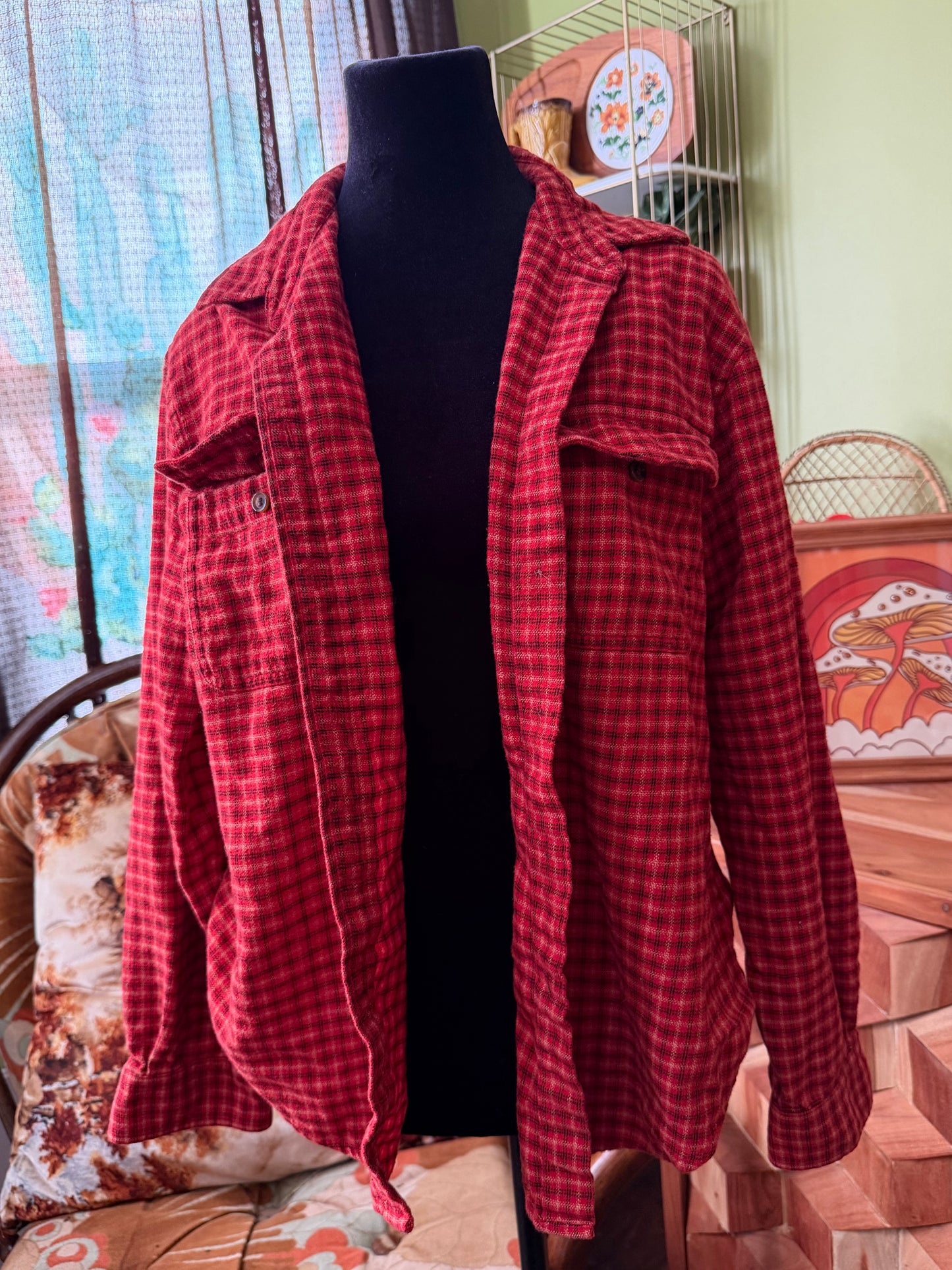 Vintage Jones New York Red Plaid : L