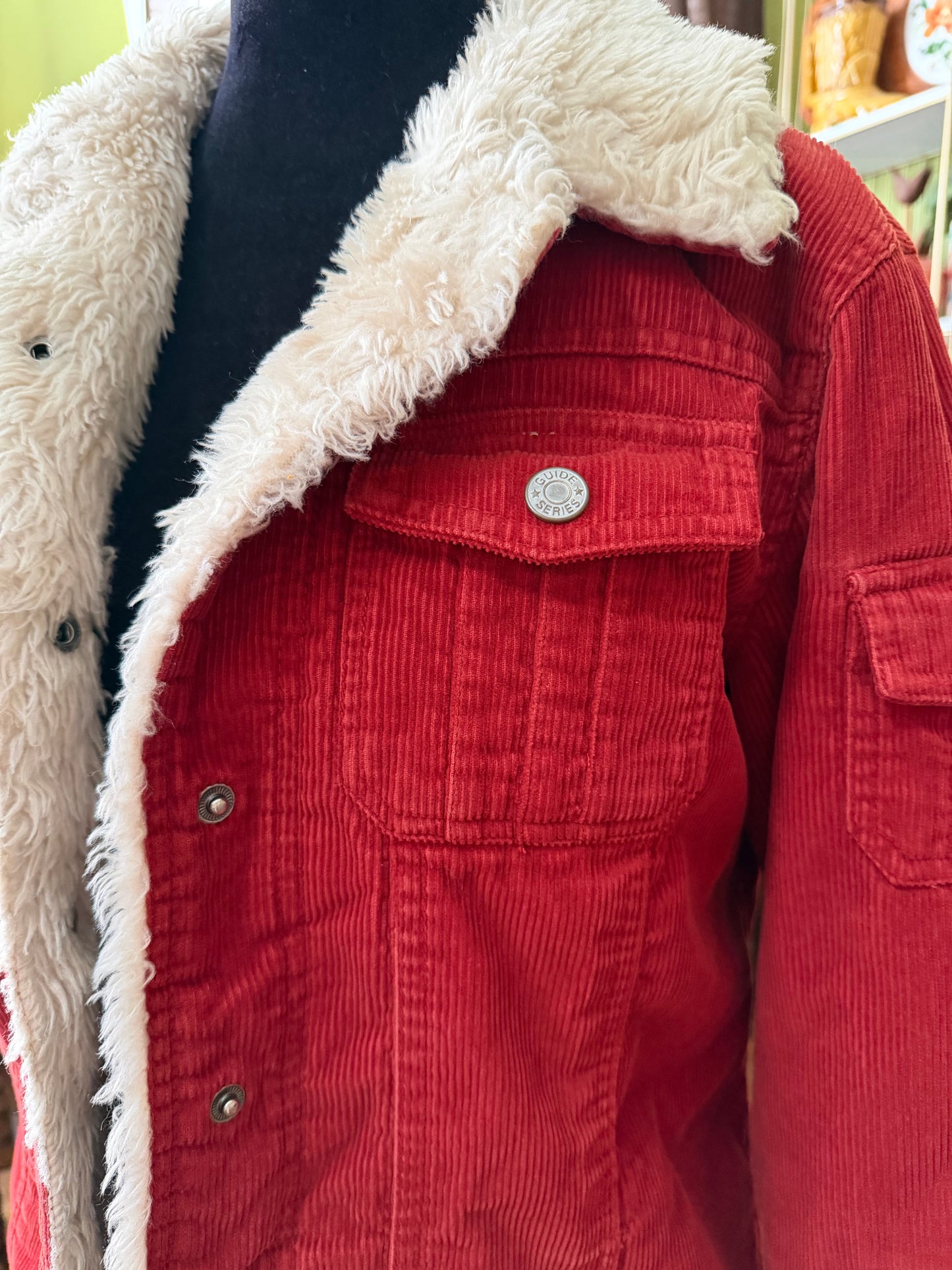 Vintage Guide Series Red Fur Jacket : S