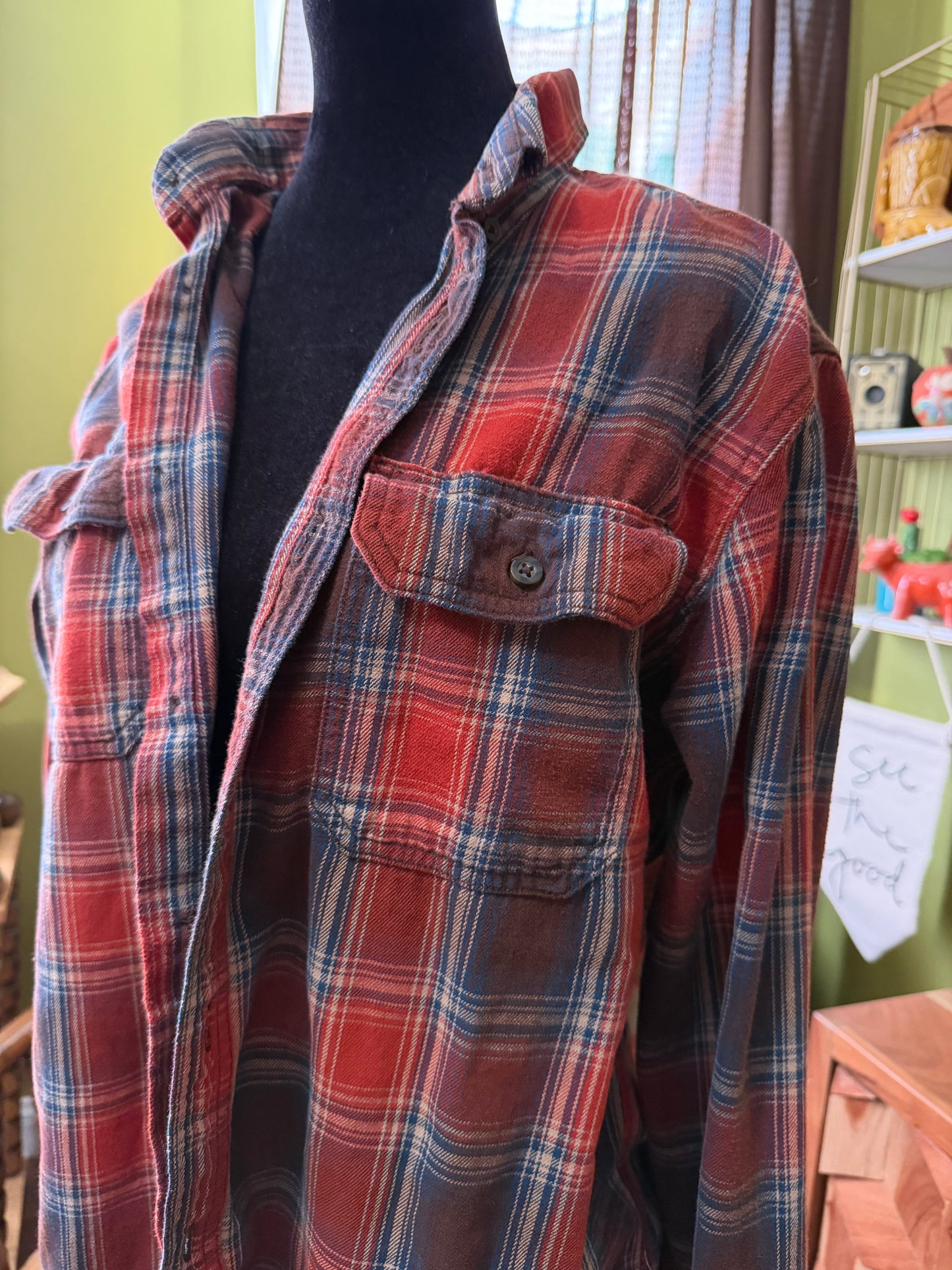 Faded Glory Vintage Plaid : M