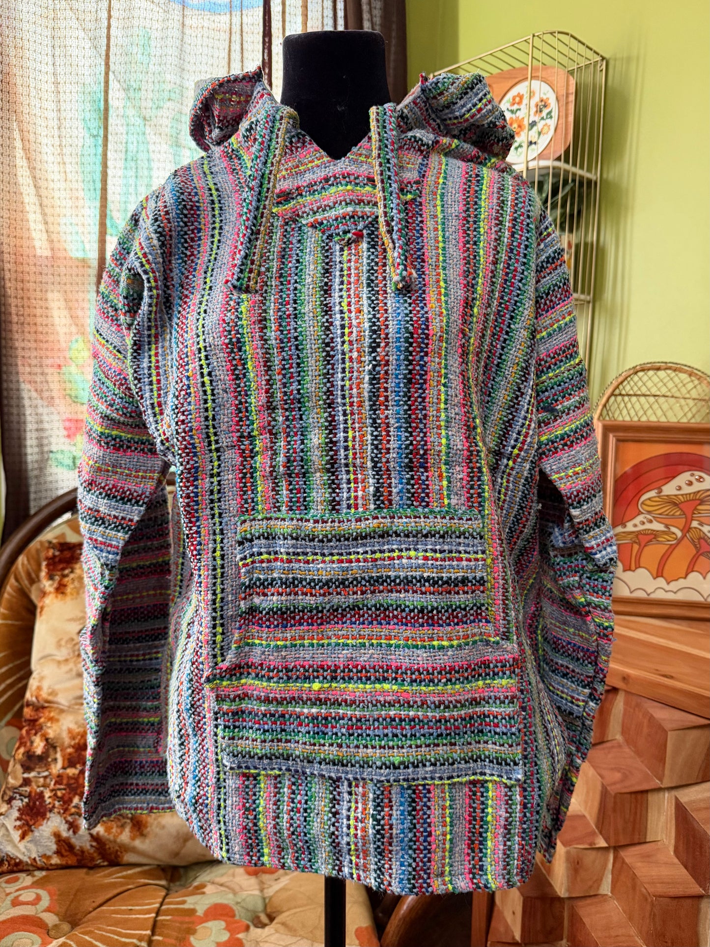 Rainbow Rug Hoodie : XL