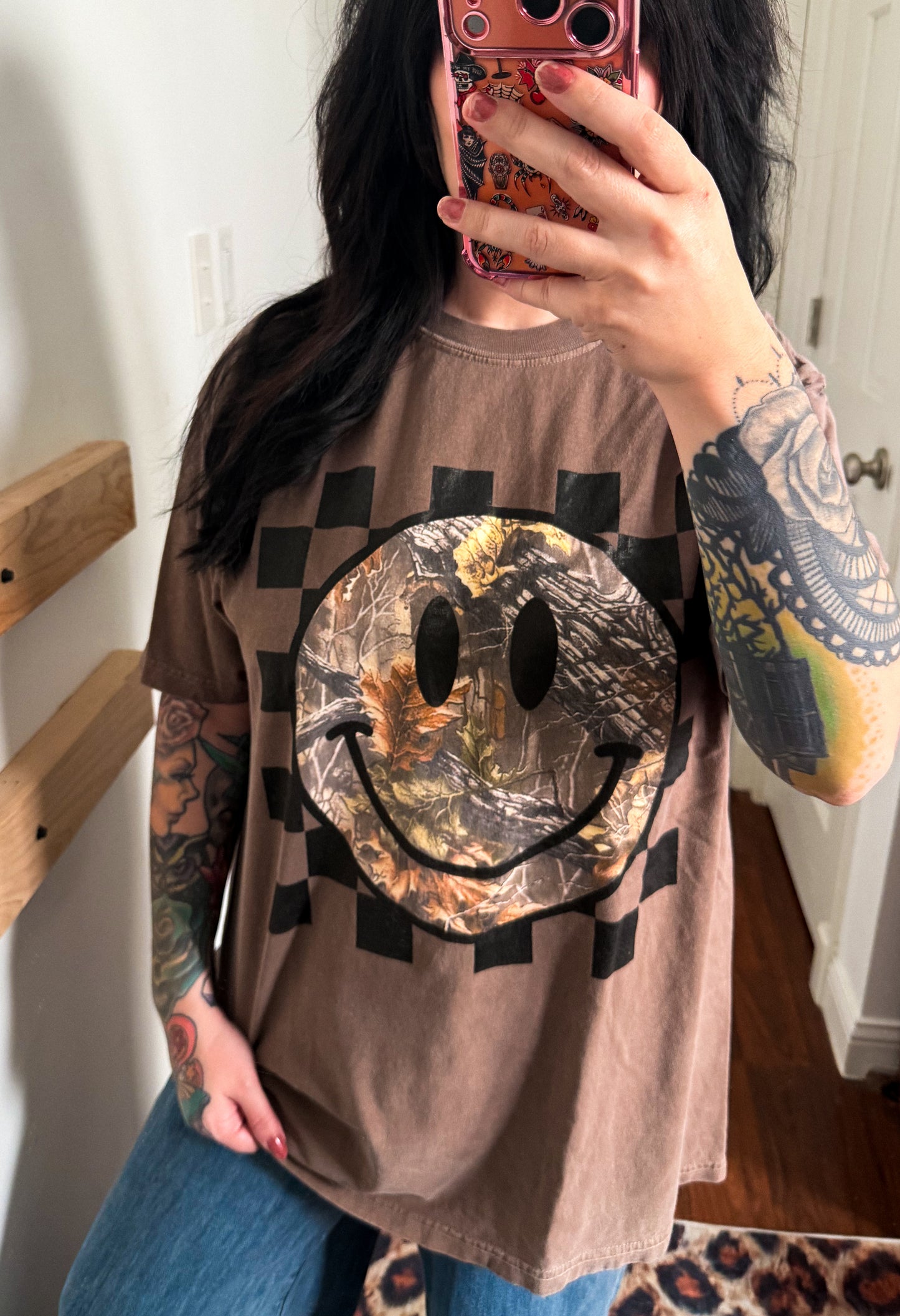Camo Check Tee : XL