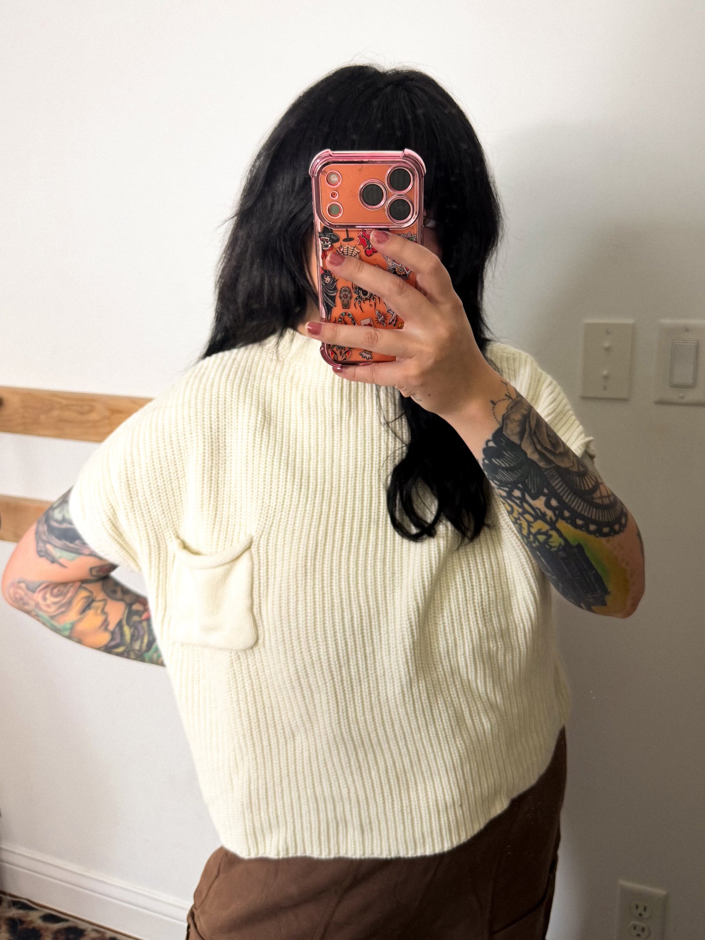Cropped Sweater Tank : L