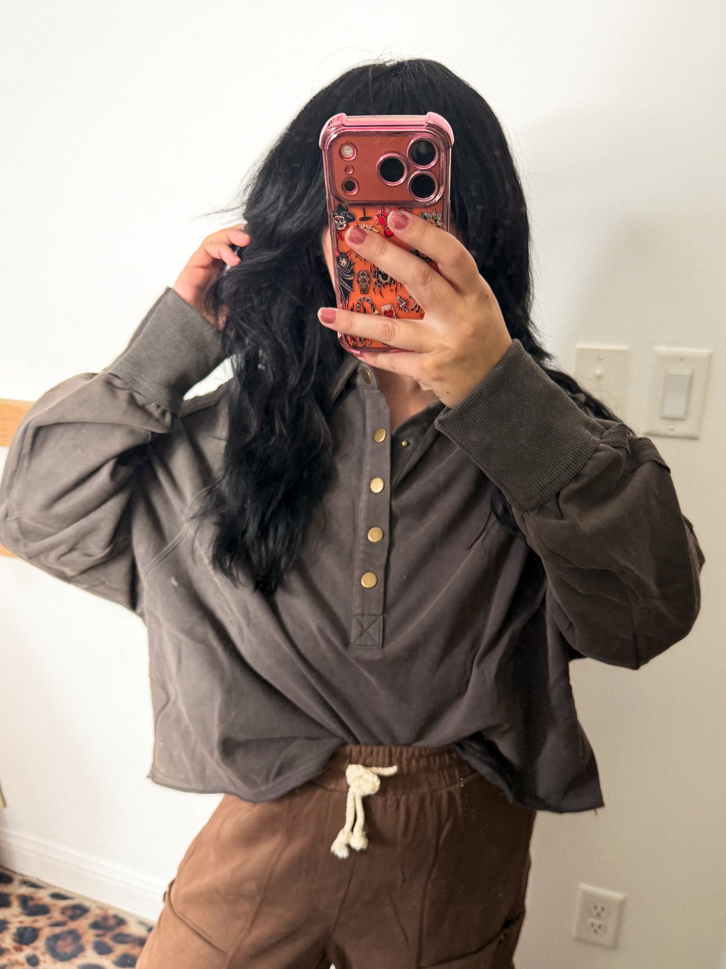 Blakeley Collared Crop : NEW : 1X