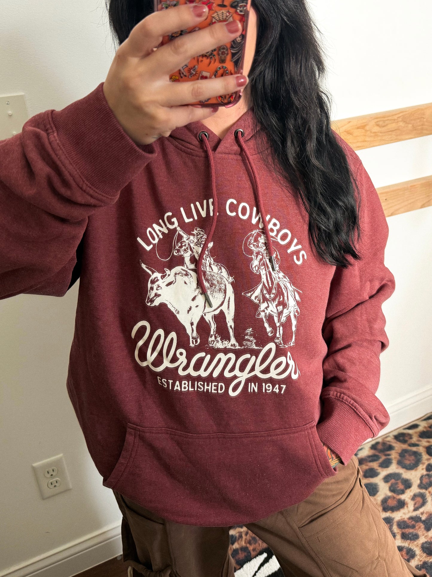 Long Live Cowboys Wrangler Hoodie : NEW : L