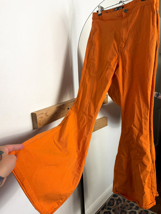 JC Orange Bells : XL : 33” inseam