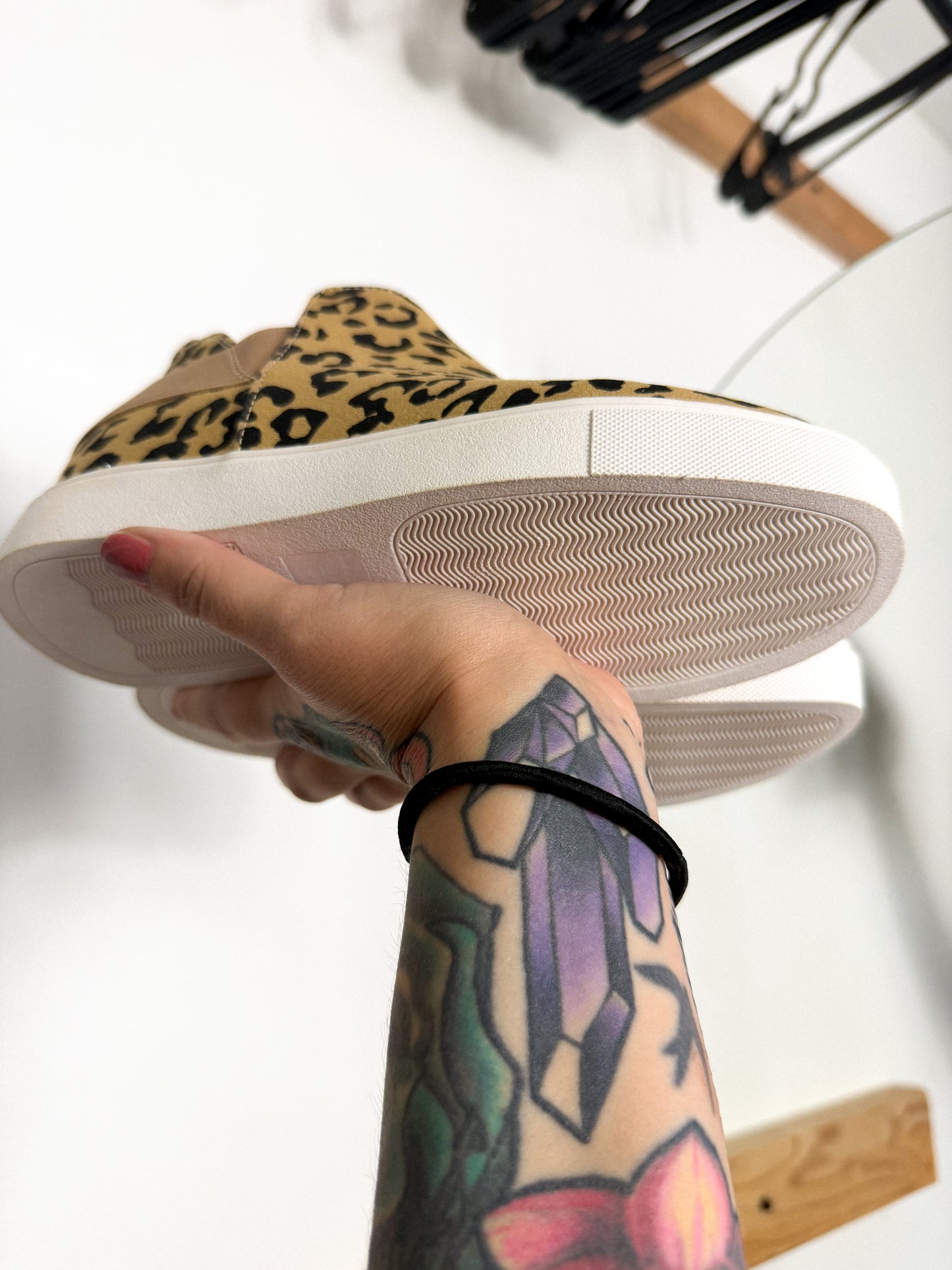Leopard Wedge Sneakers : NEW : SZ 5.5