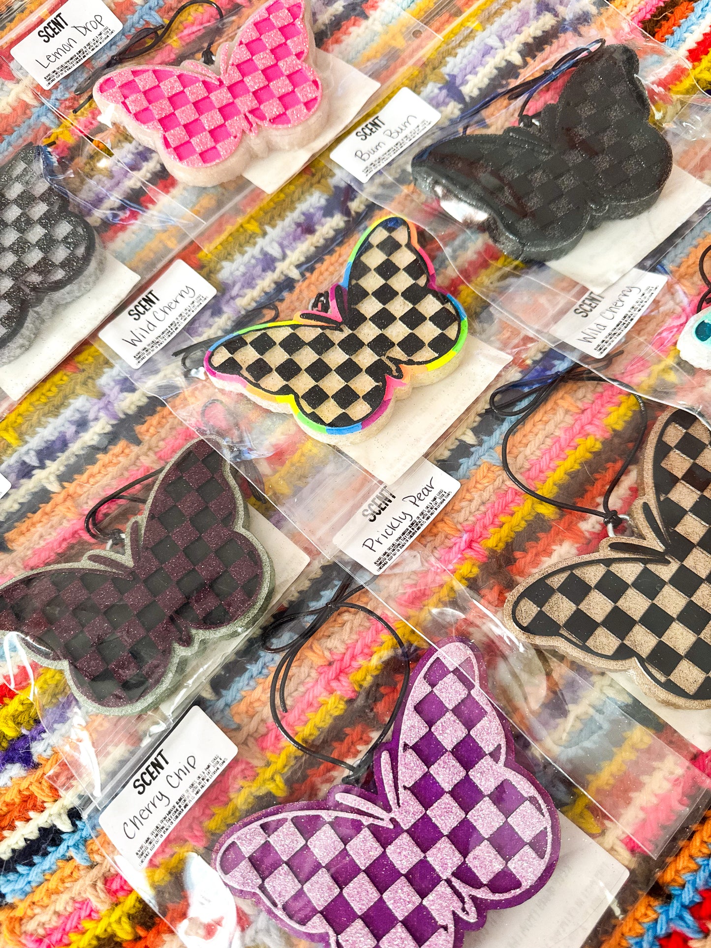 Checked Butterfly Freshie