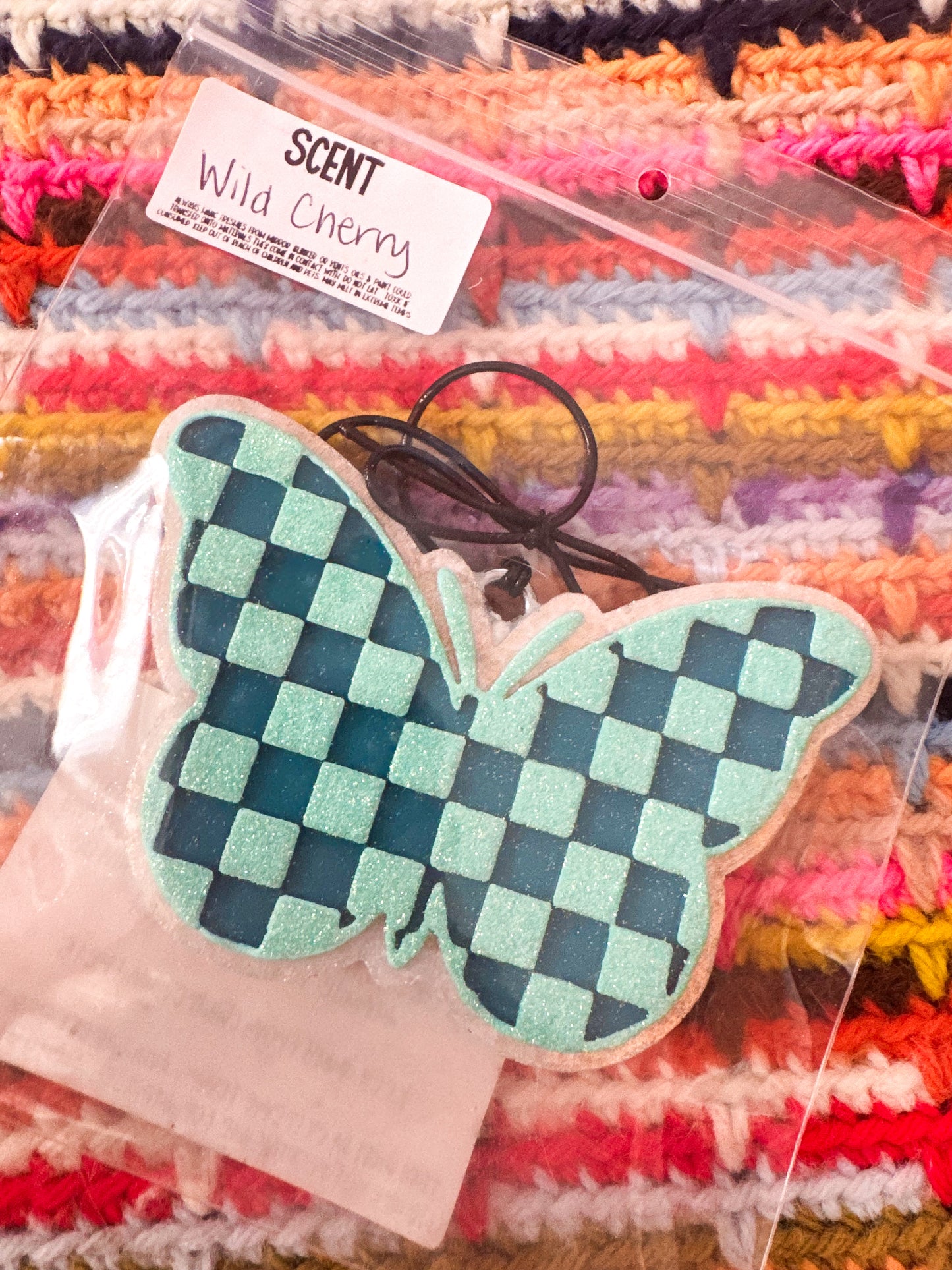 Checked Butterfly Freshie