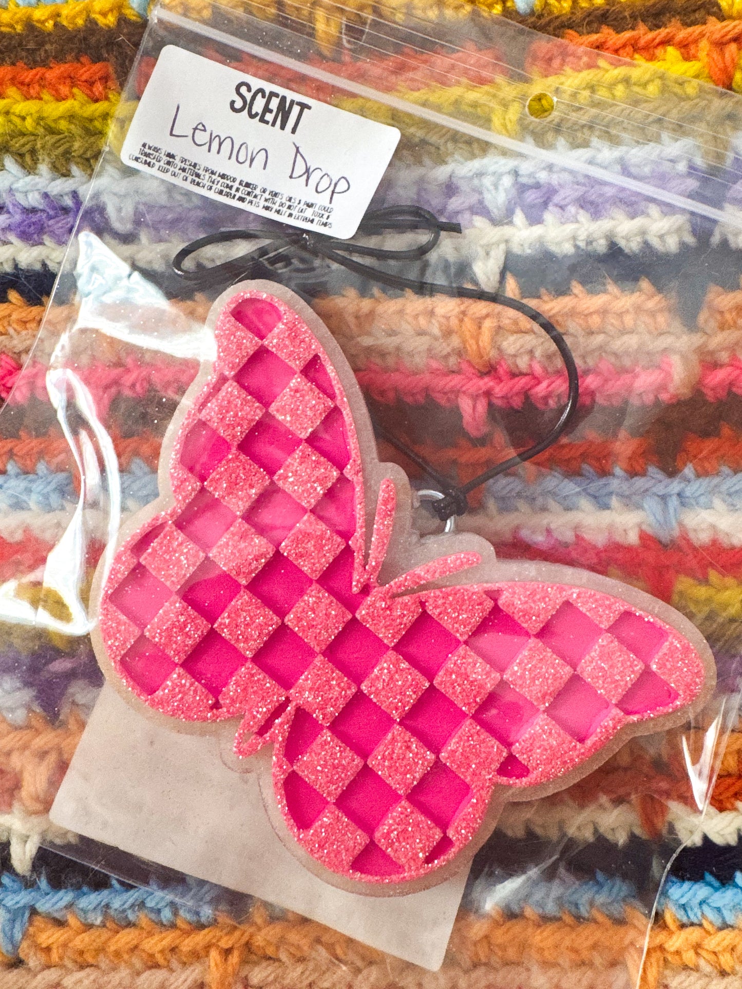 Checked Butterfly Freshie