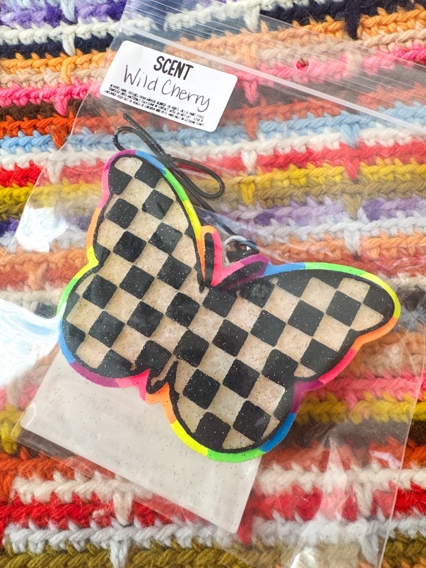 Checked Butterfly Freshie