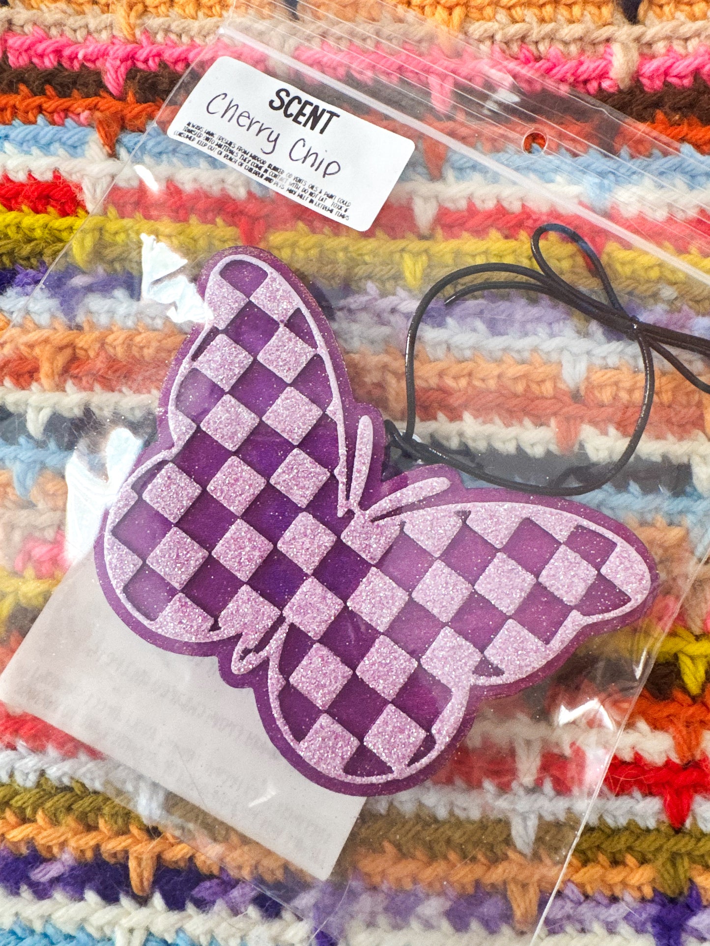 Checked Butterfly Freshie