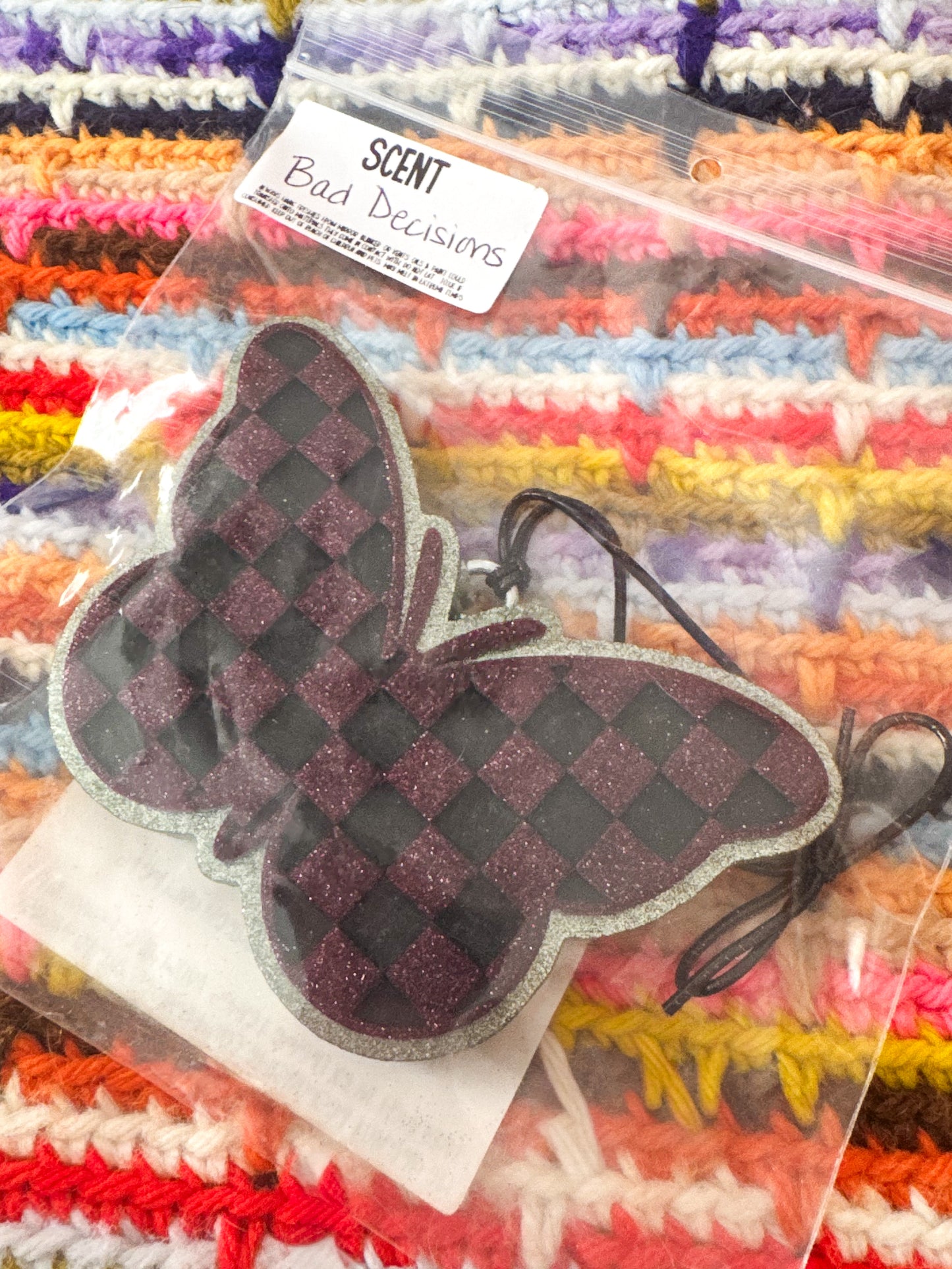 Checked Butterfly Freshie