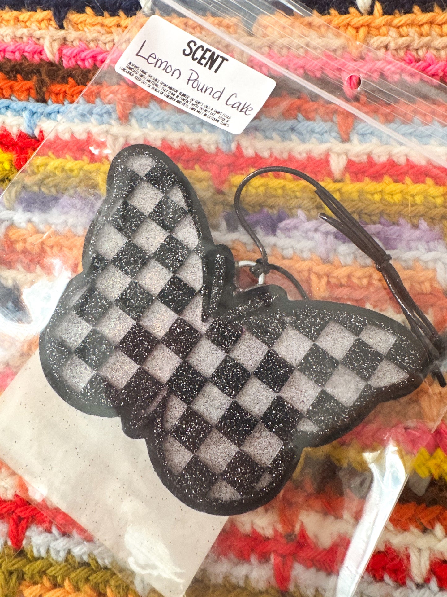 Checked Butterfly Freshie