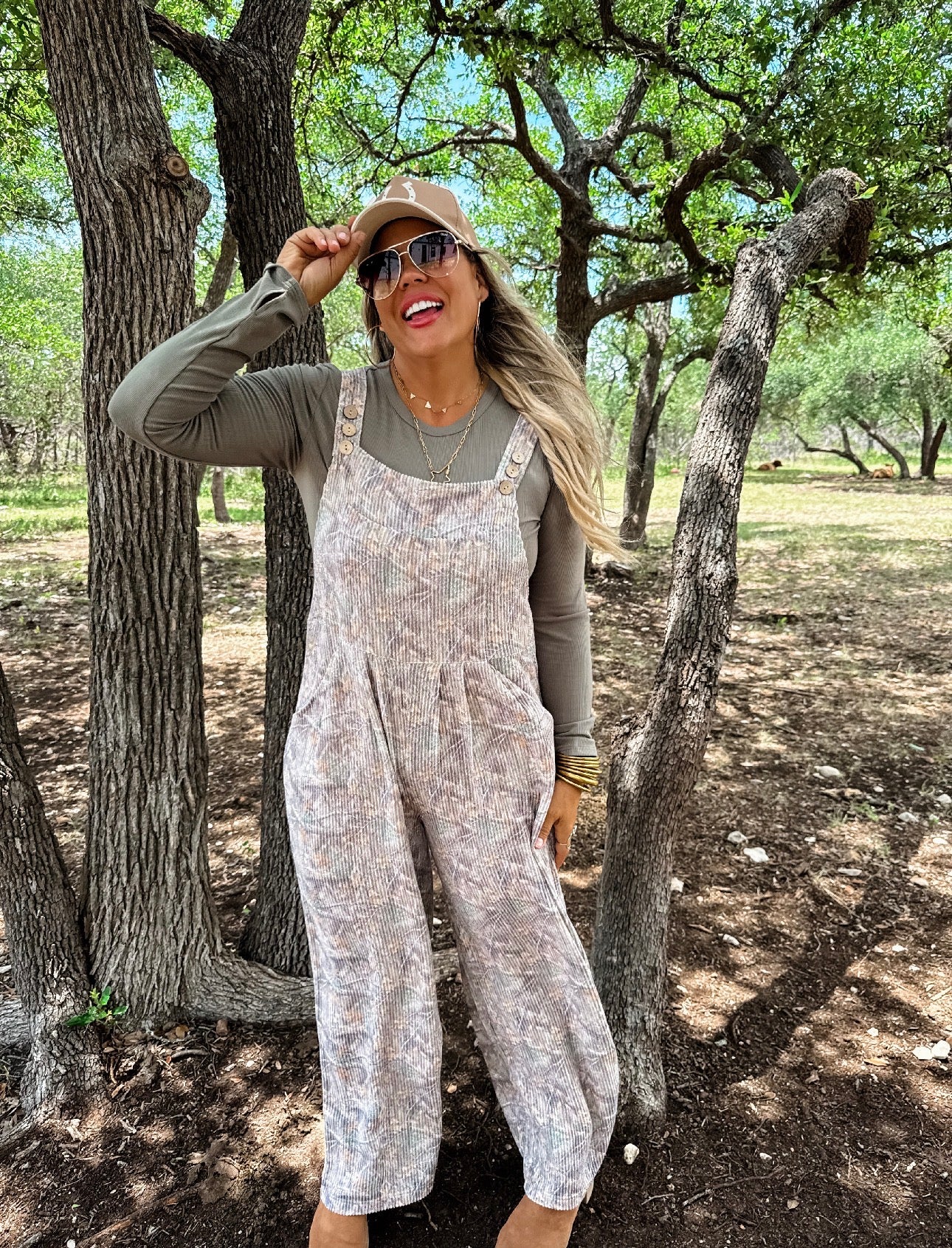 Camo Ribbed Overalls