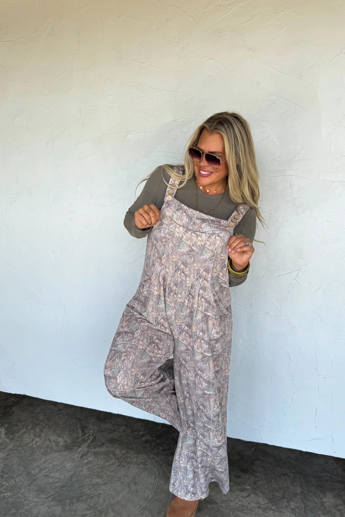 Camo Ribbed Overalls