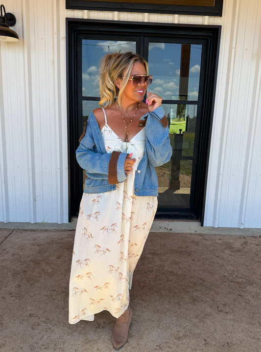Cowboy Romance Denim Jacket : PREORDER