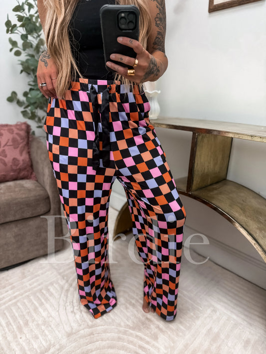 Stretchy Checker Pants : PREORDER