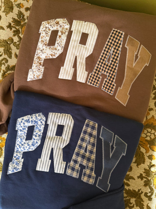 Pray Crewneck : Brown or Navy
