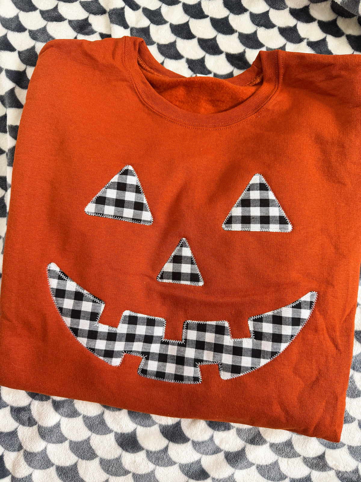 Gingham Pumpkin Crew