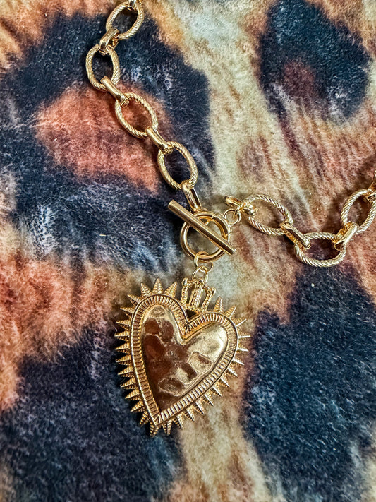 Star Crossed Heart Necklace