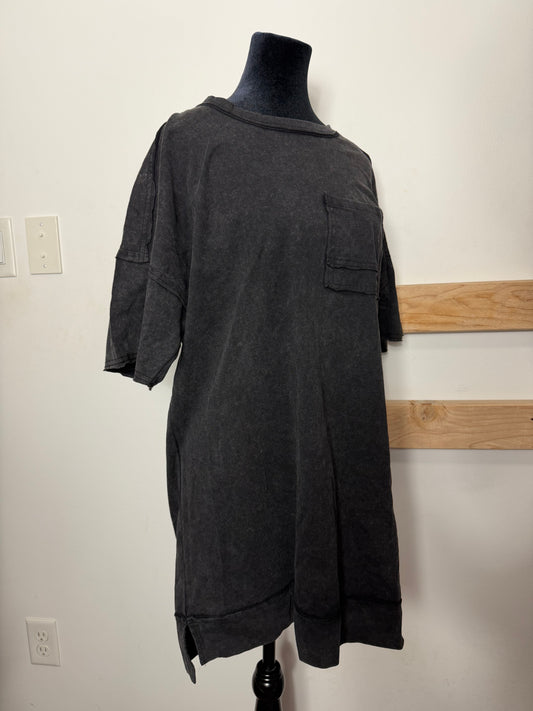 Charcoal T-Shirt Dress : L : NEW W/ TAGS