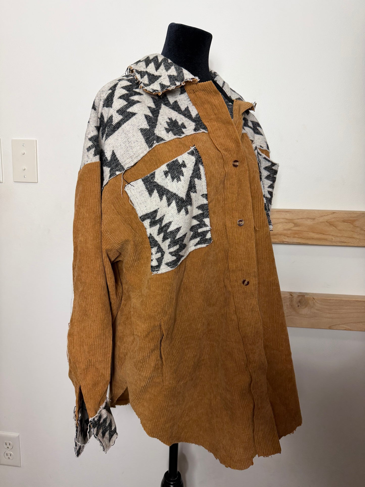 Oversized Aztec Shacket : S (fits like large)