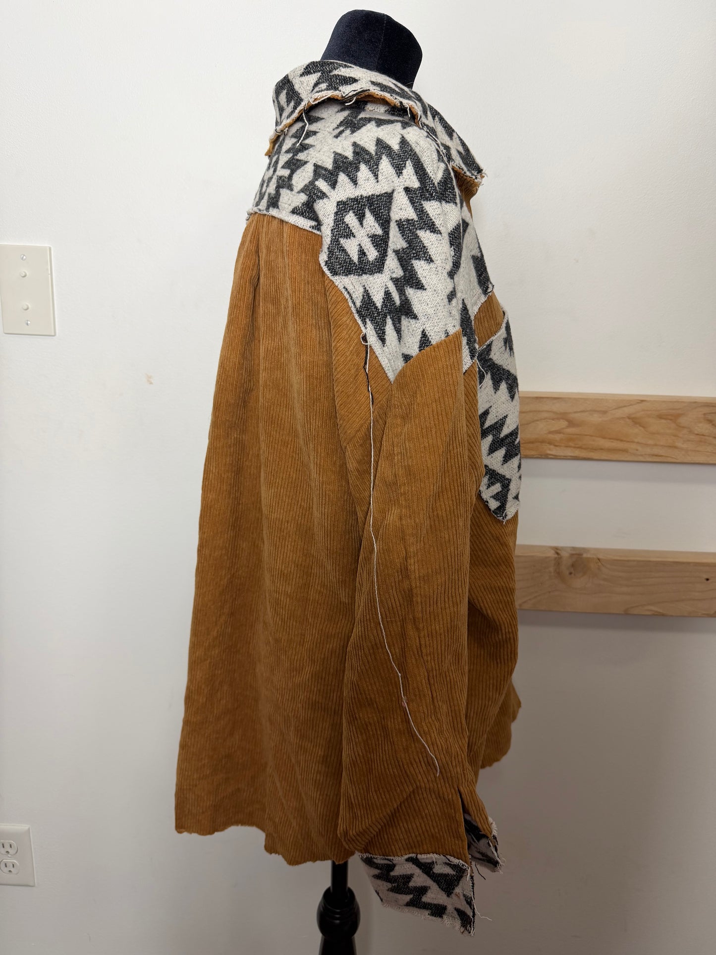 Oversized Aztec Shacket : S (fits like large)