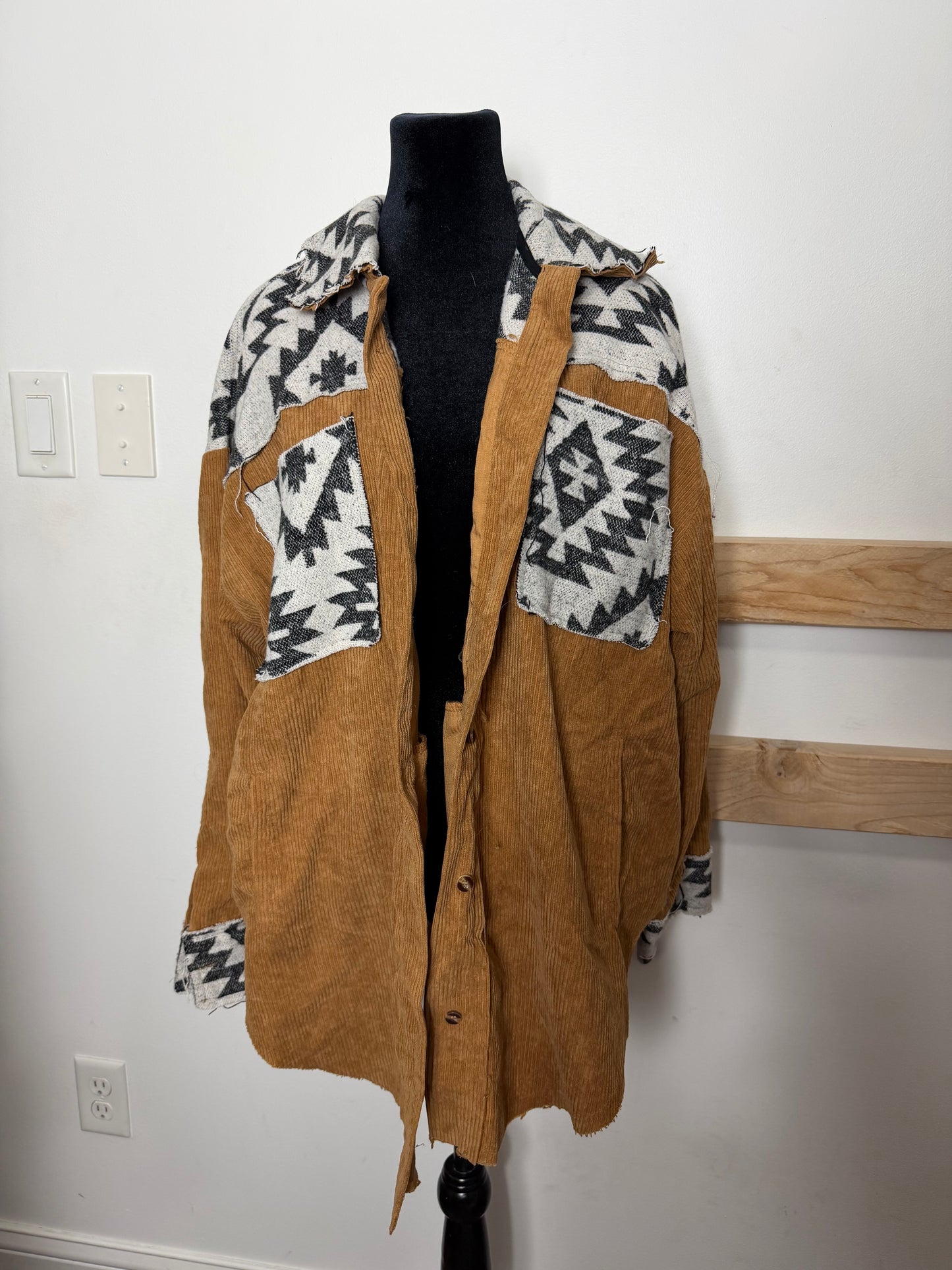 Oversized Aztec Shacket : S (fits like large)