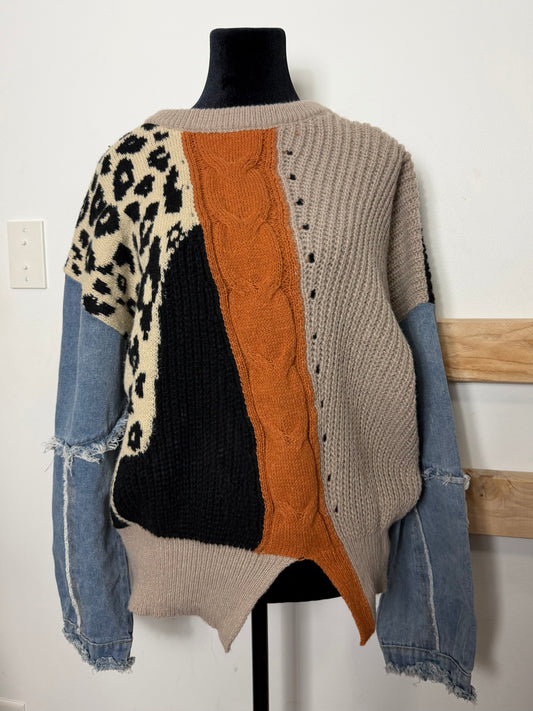 Color block Sweater : L : NEW W/ TAGS