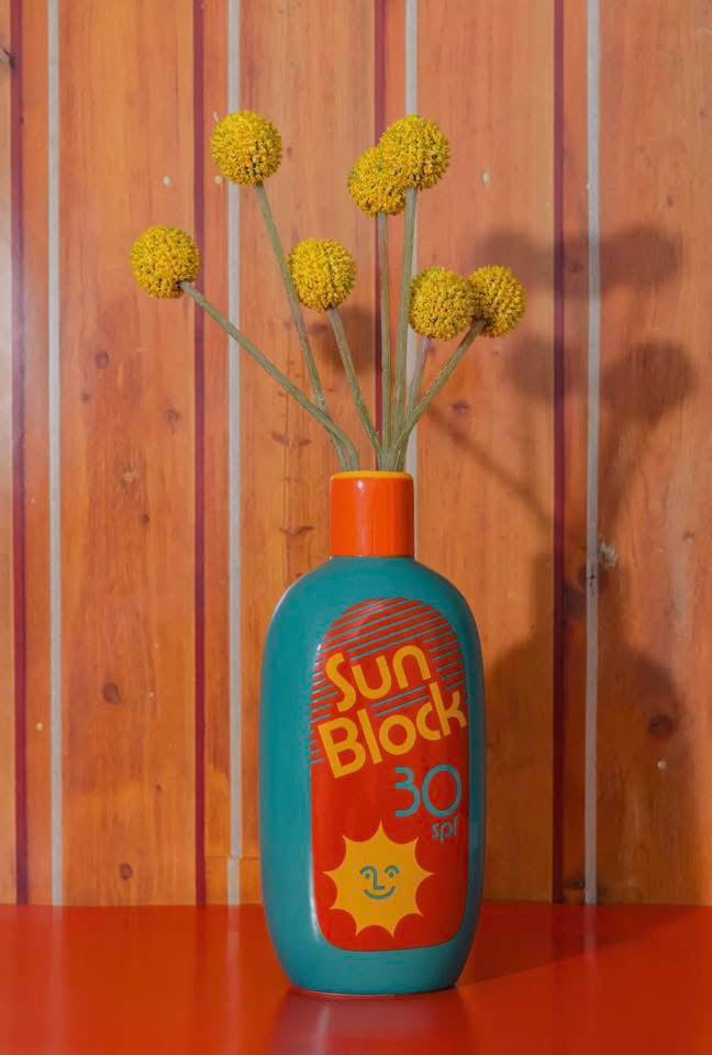 Sunblock Ceramic Vase : 2 Sided
