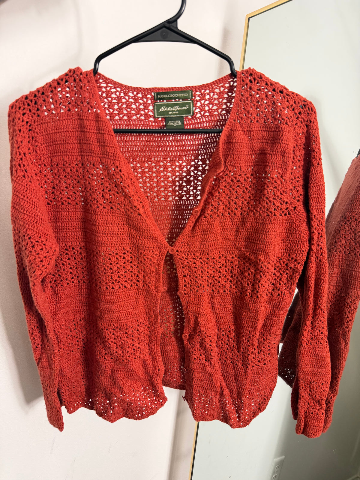 Eddie Bauer Hand Crochet Cardi : S