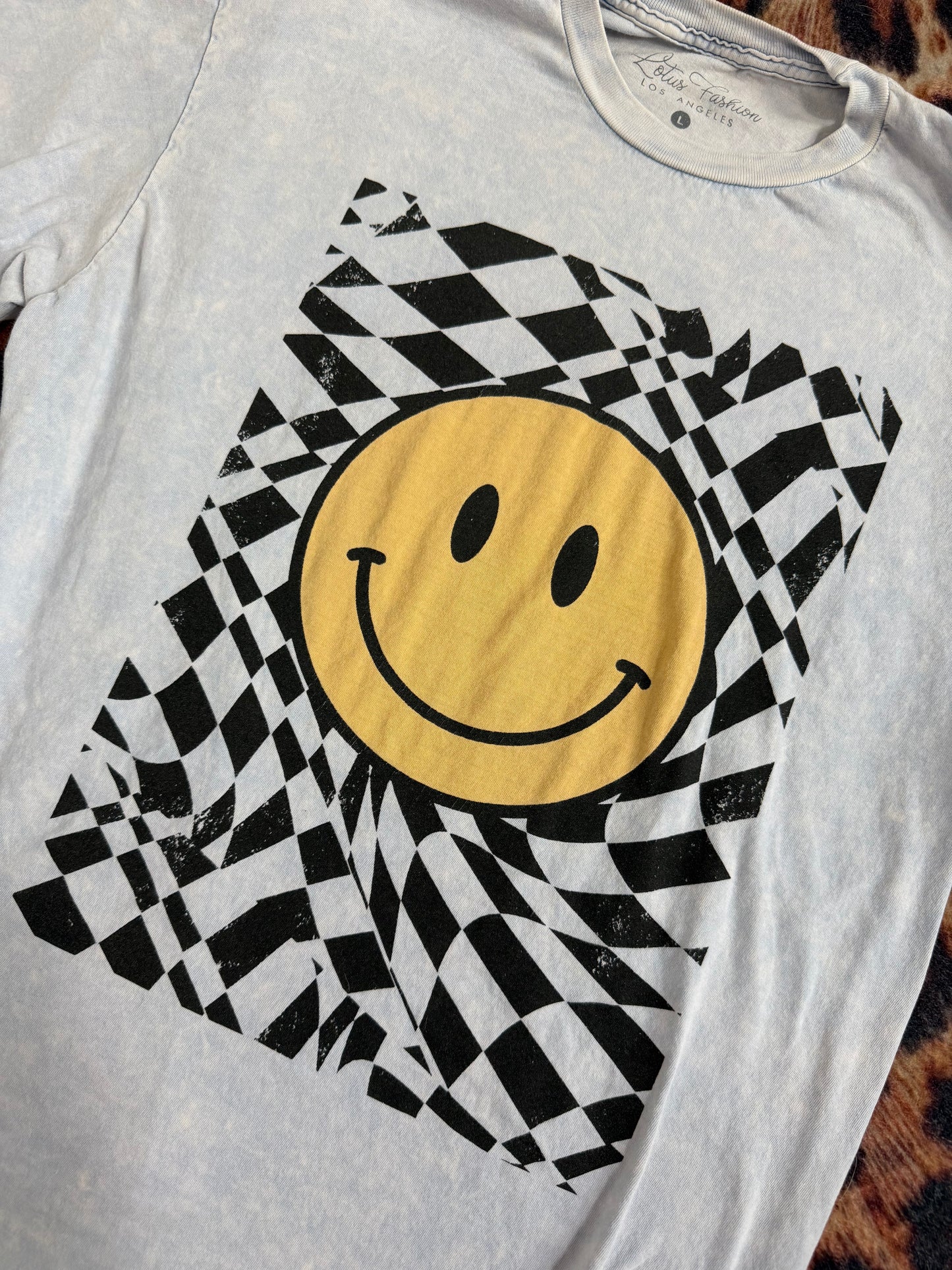 Smiley Check Tee : L