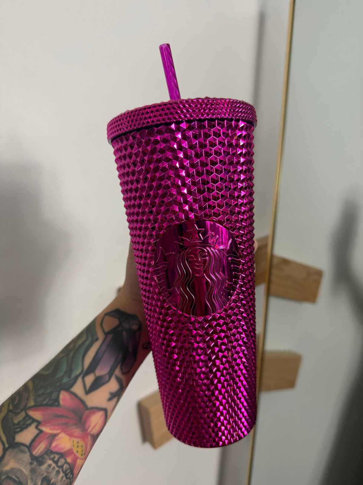 Starbs Pink Metallic Tumbler