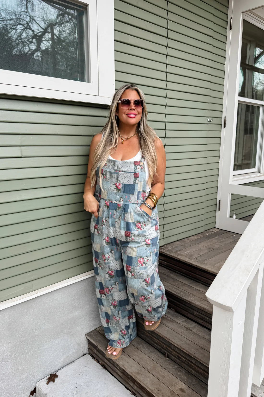 Floral Garden Denim Overalls : PREORDER