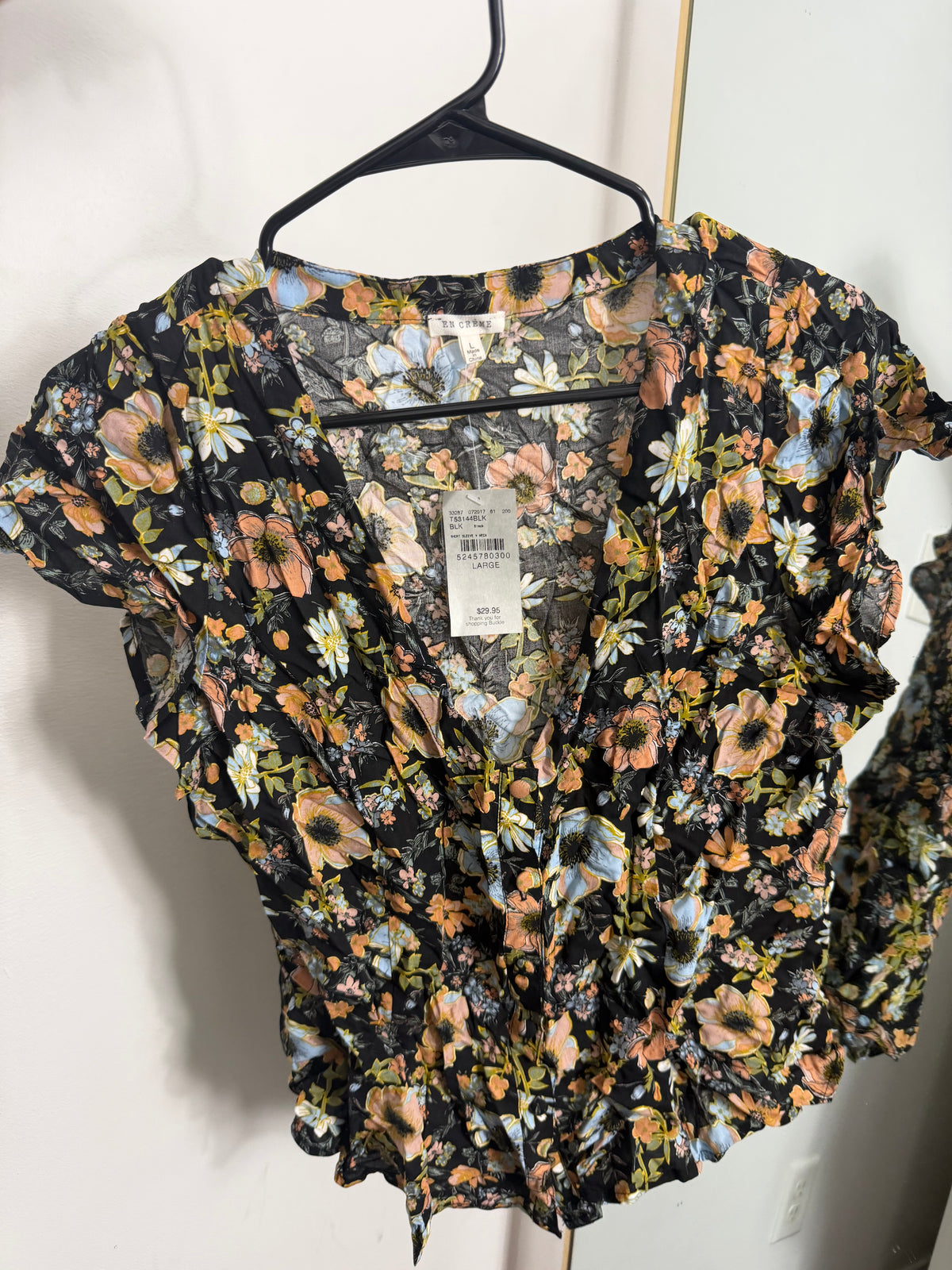 Floral Button Up : L : NEW W TAG