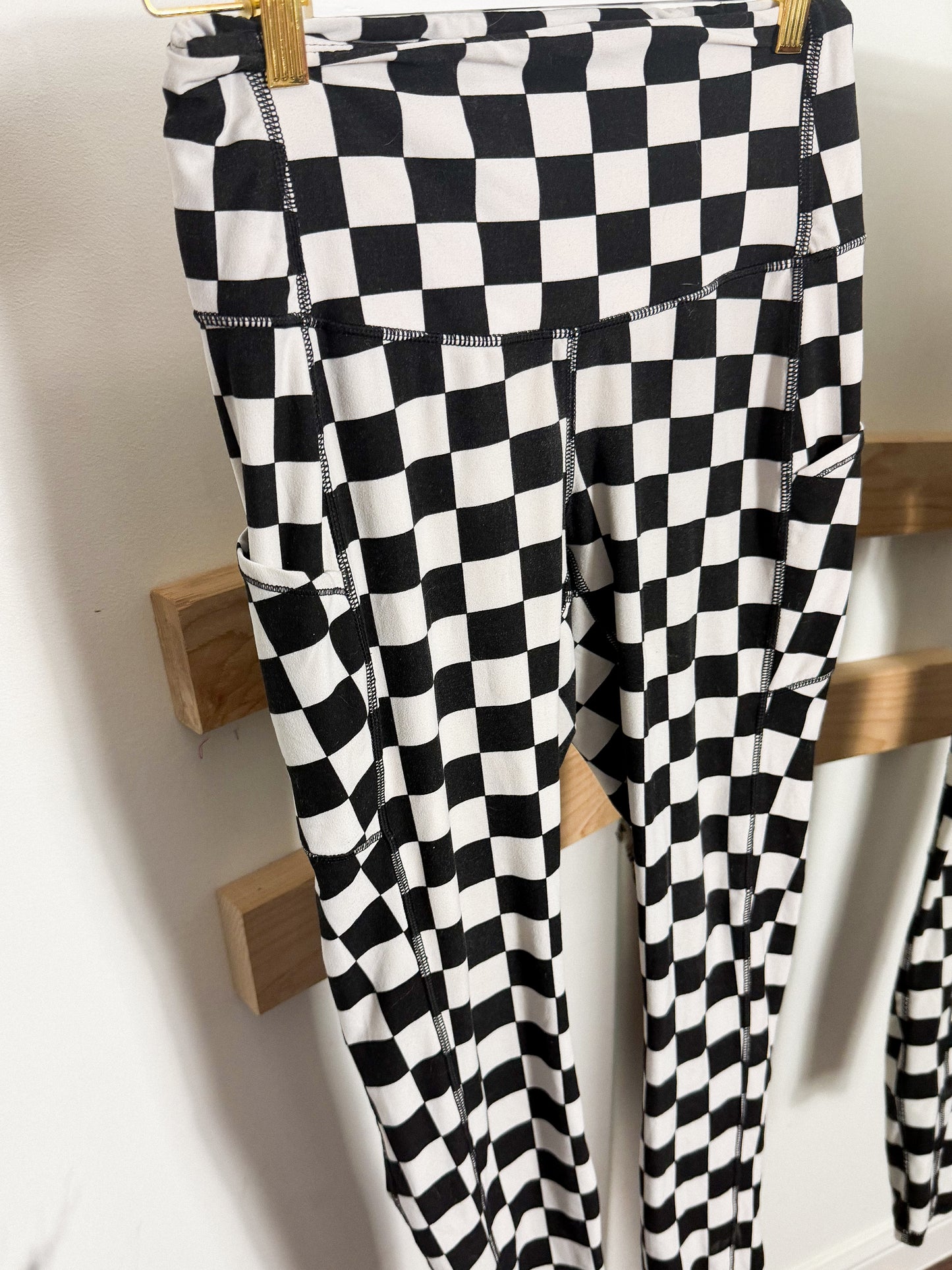 Checker Pocket Leggings : M