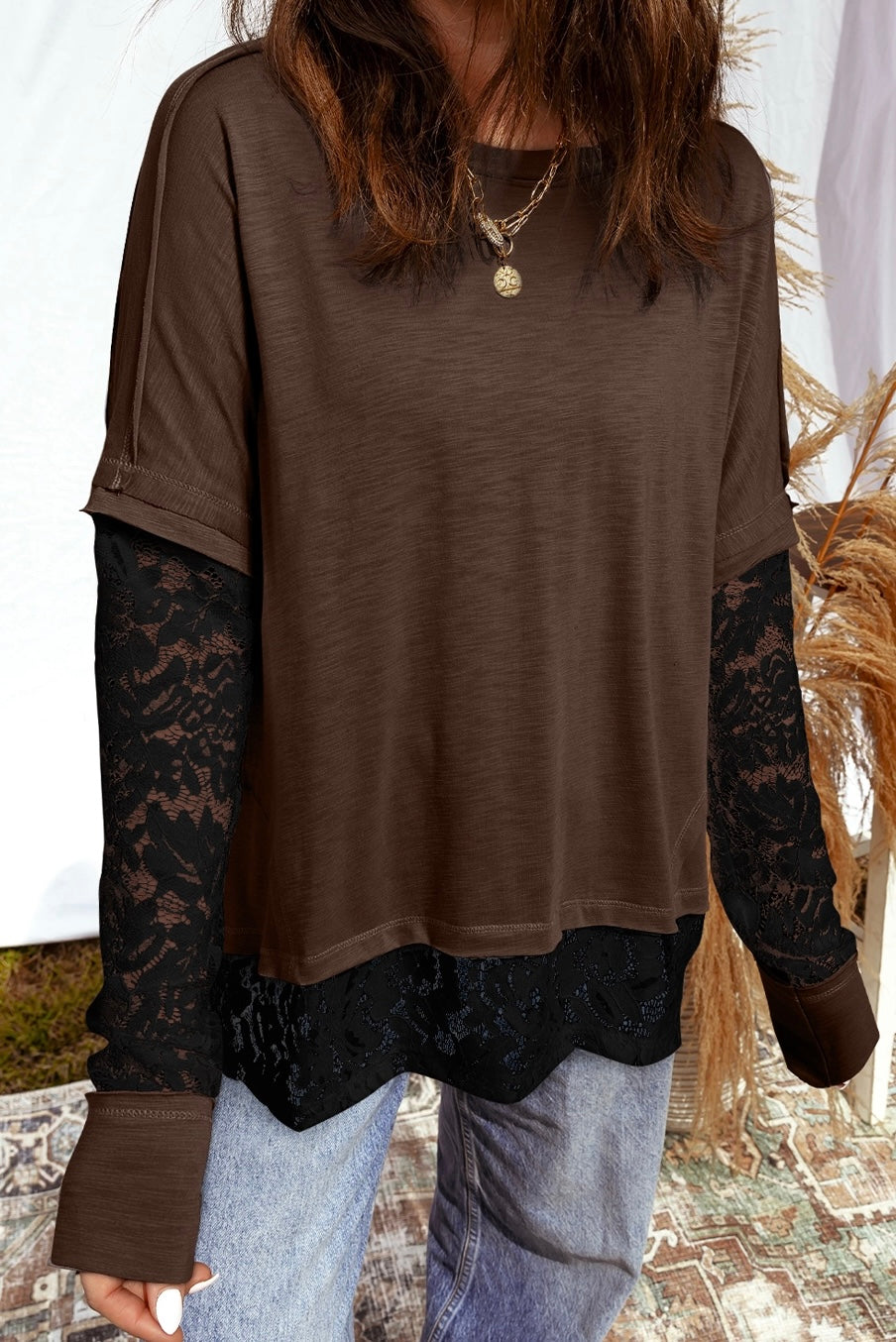 Lane Layered Tee : Mocha
