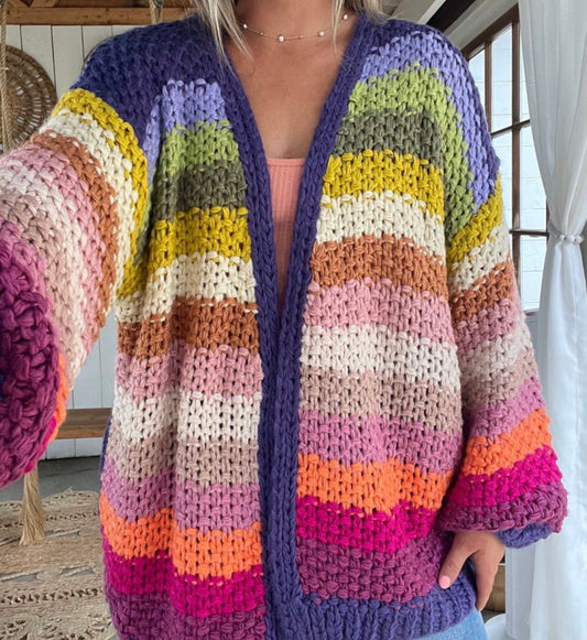 Better With You Cardigan : Rainbow | PREORDER