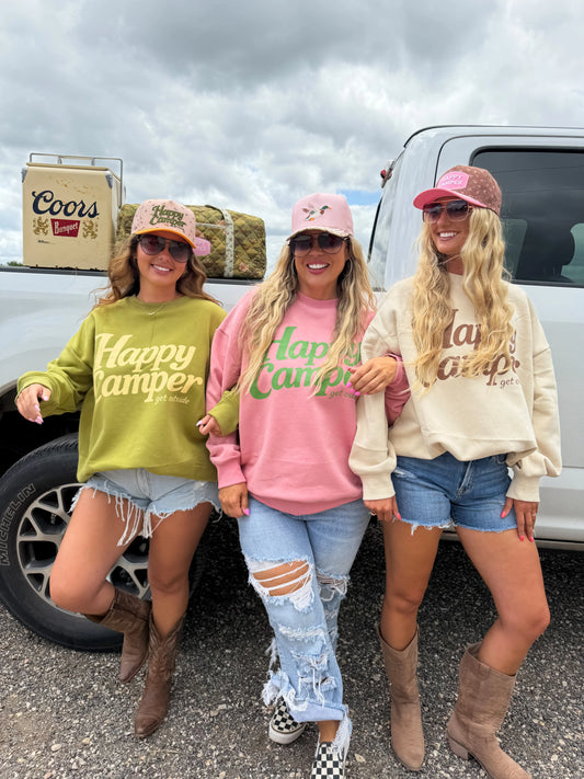 Happy Camper Pullover : 3 Color Options : PREORDER