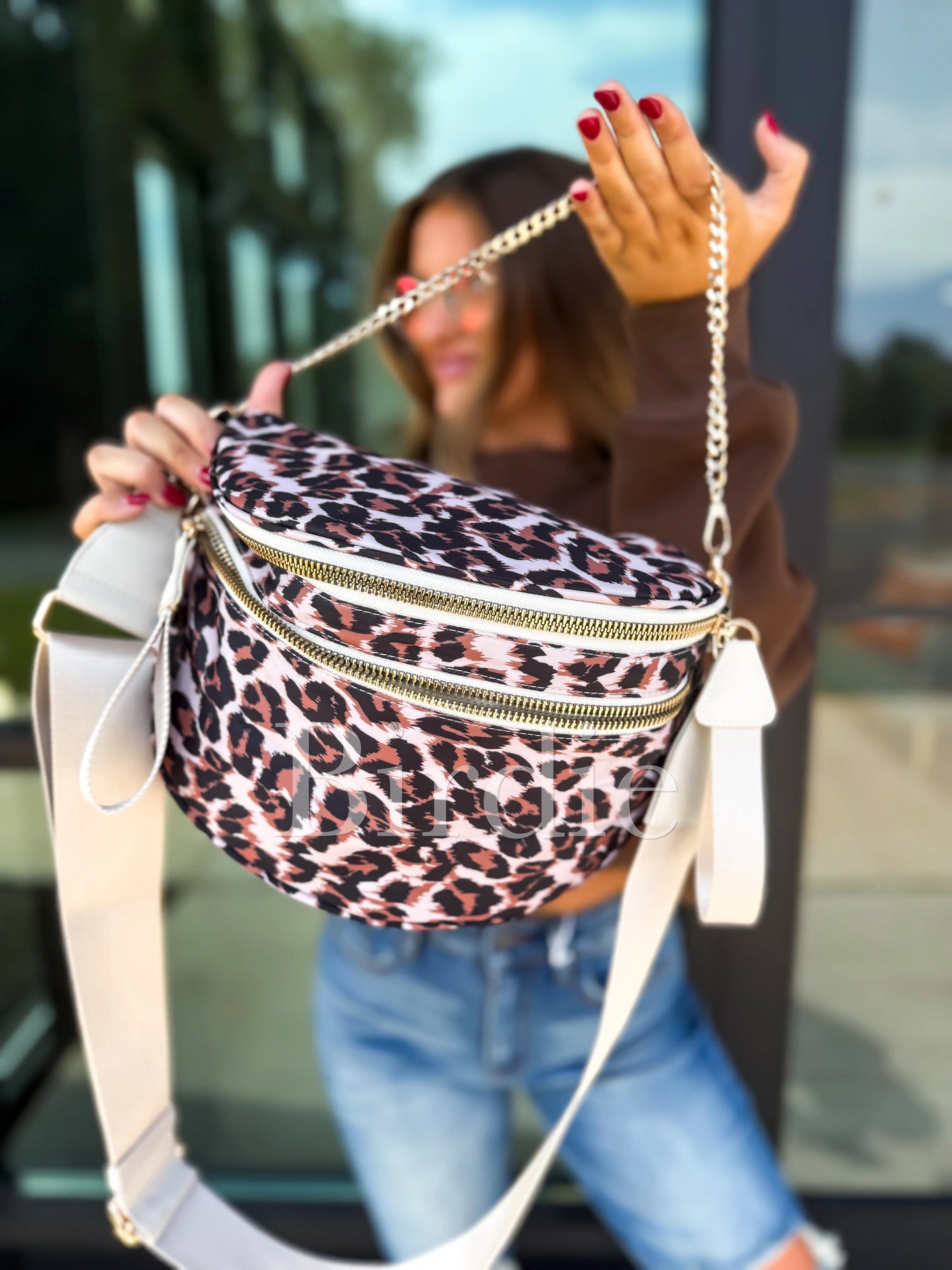Leopard Double Zipper Crossbody | PREORDER