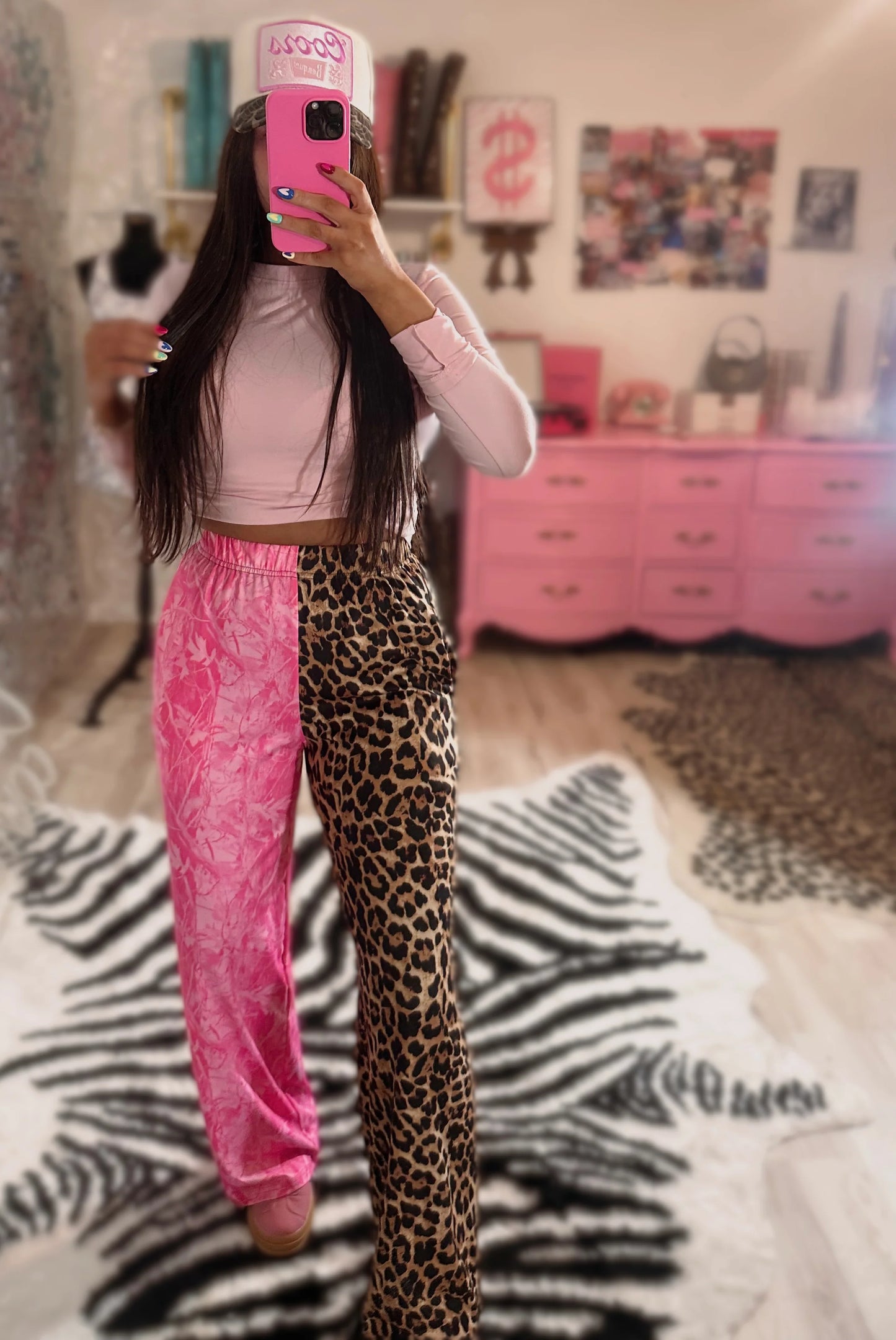Double Trouble Split Pants : Pink Camo & Cheetah | PREORDER