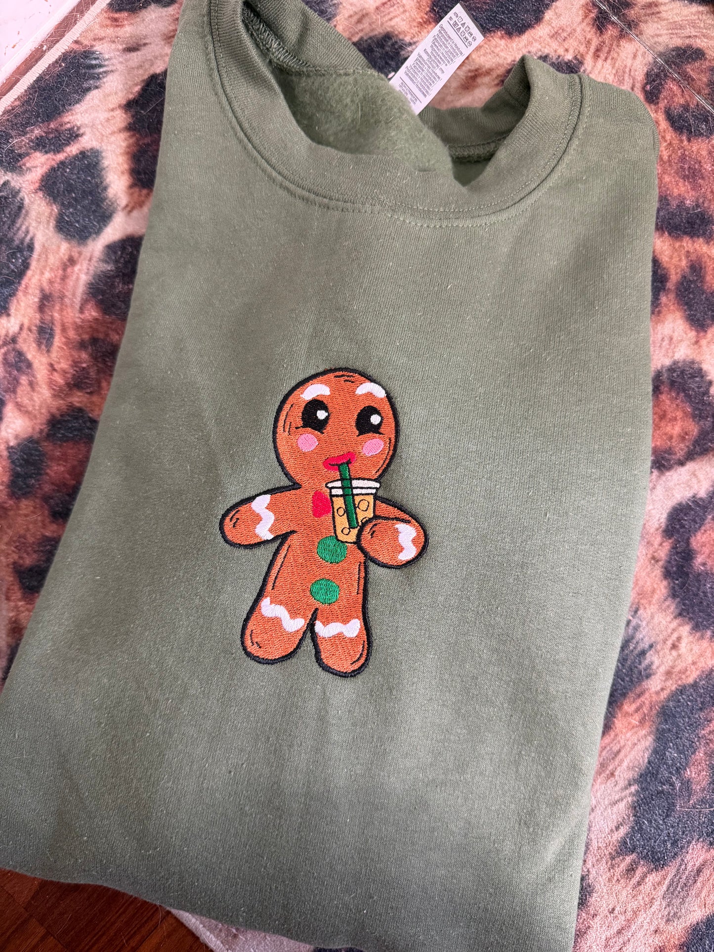 Embroidered Gingerbread Crew : L : NEW