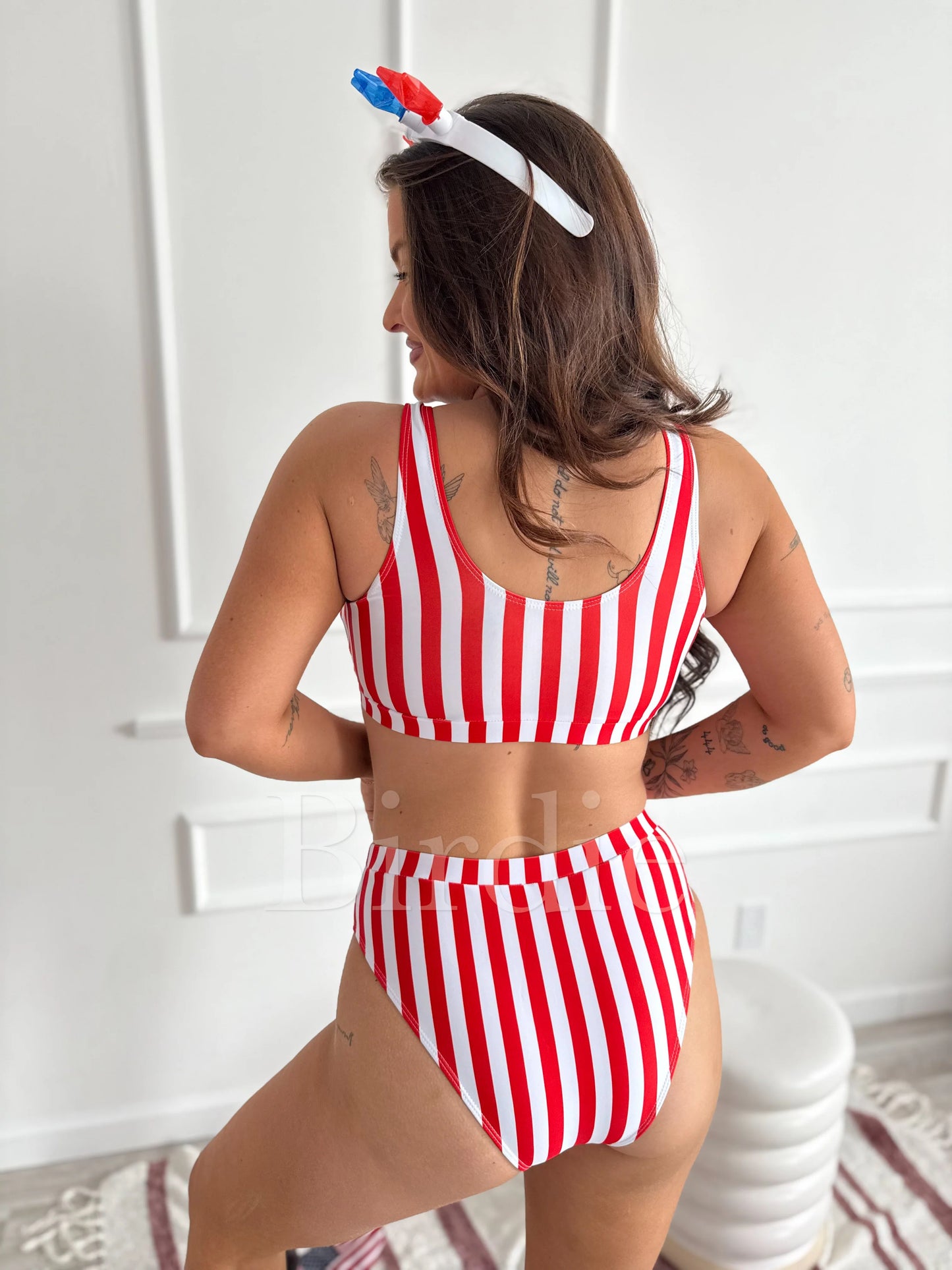 Red Stripe Swimsuit | PREORDER