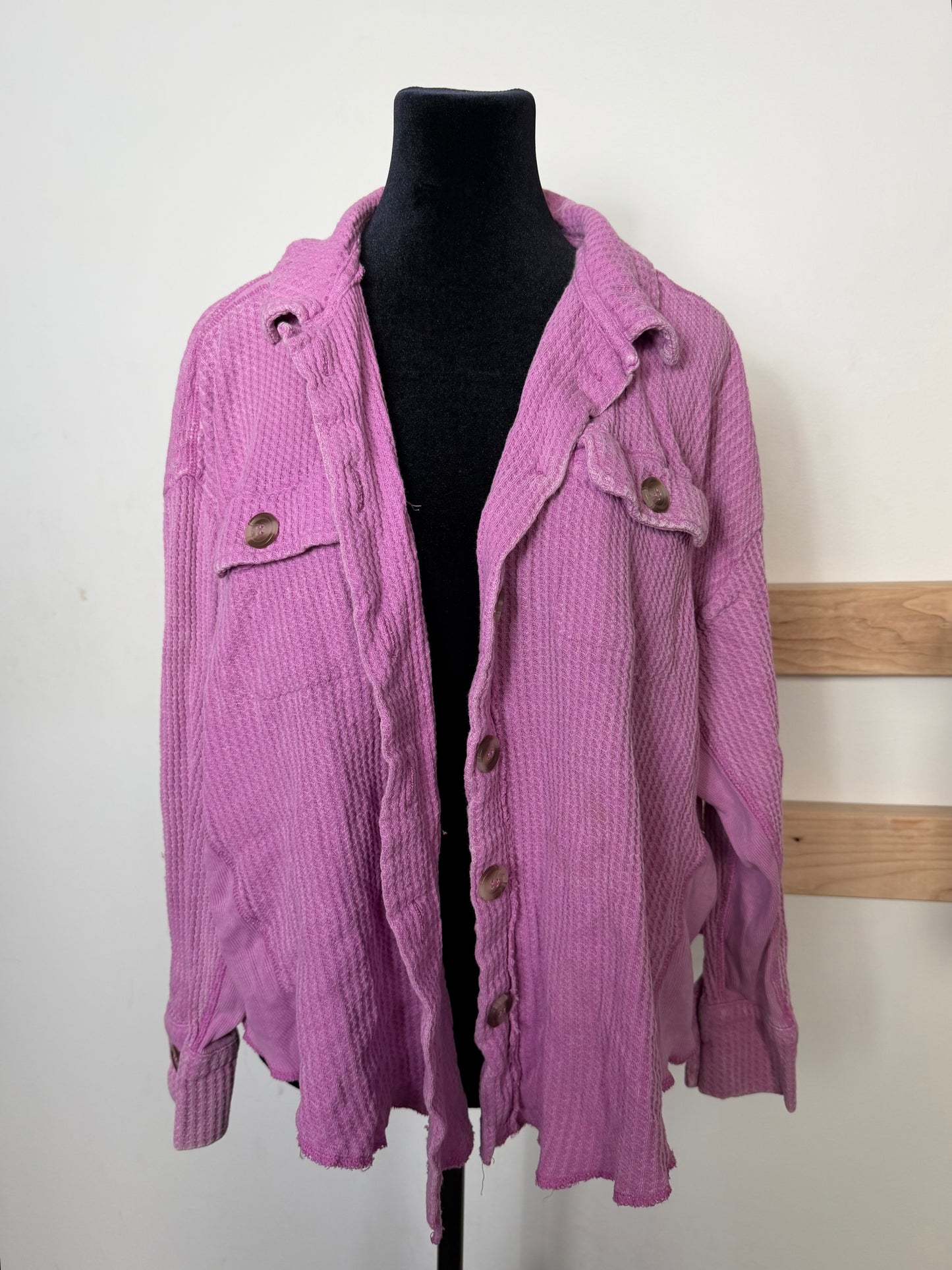 Waffle Knit Shacket : L/XL