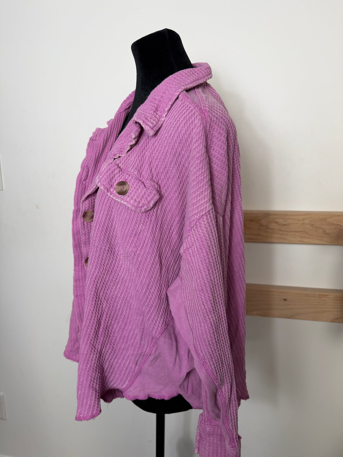 Waffle Knit Shacket : L/XL