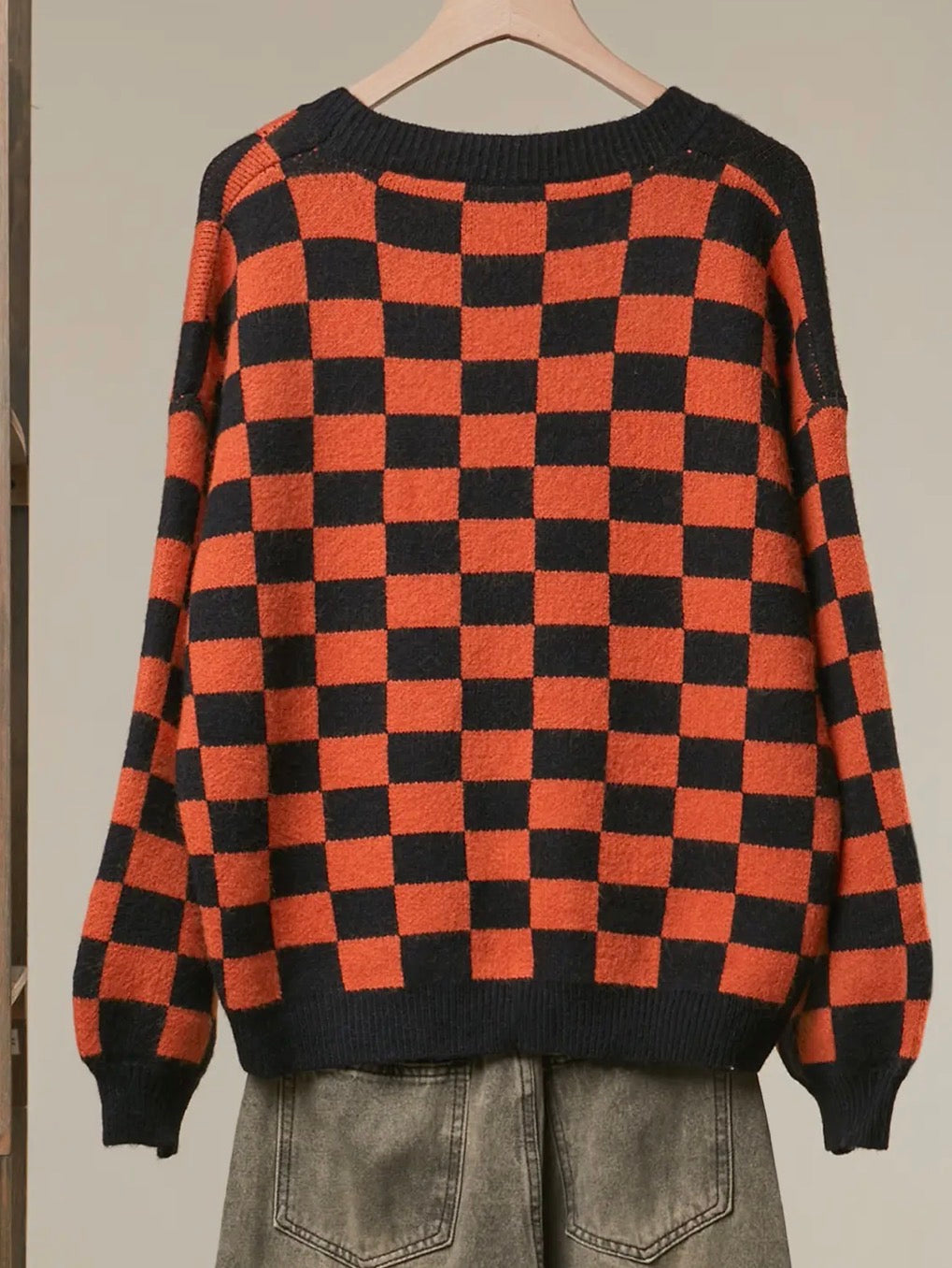 Halloween Checkered Cardi : PREORDER