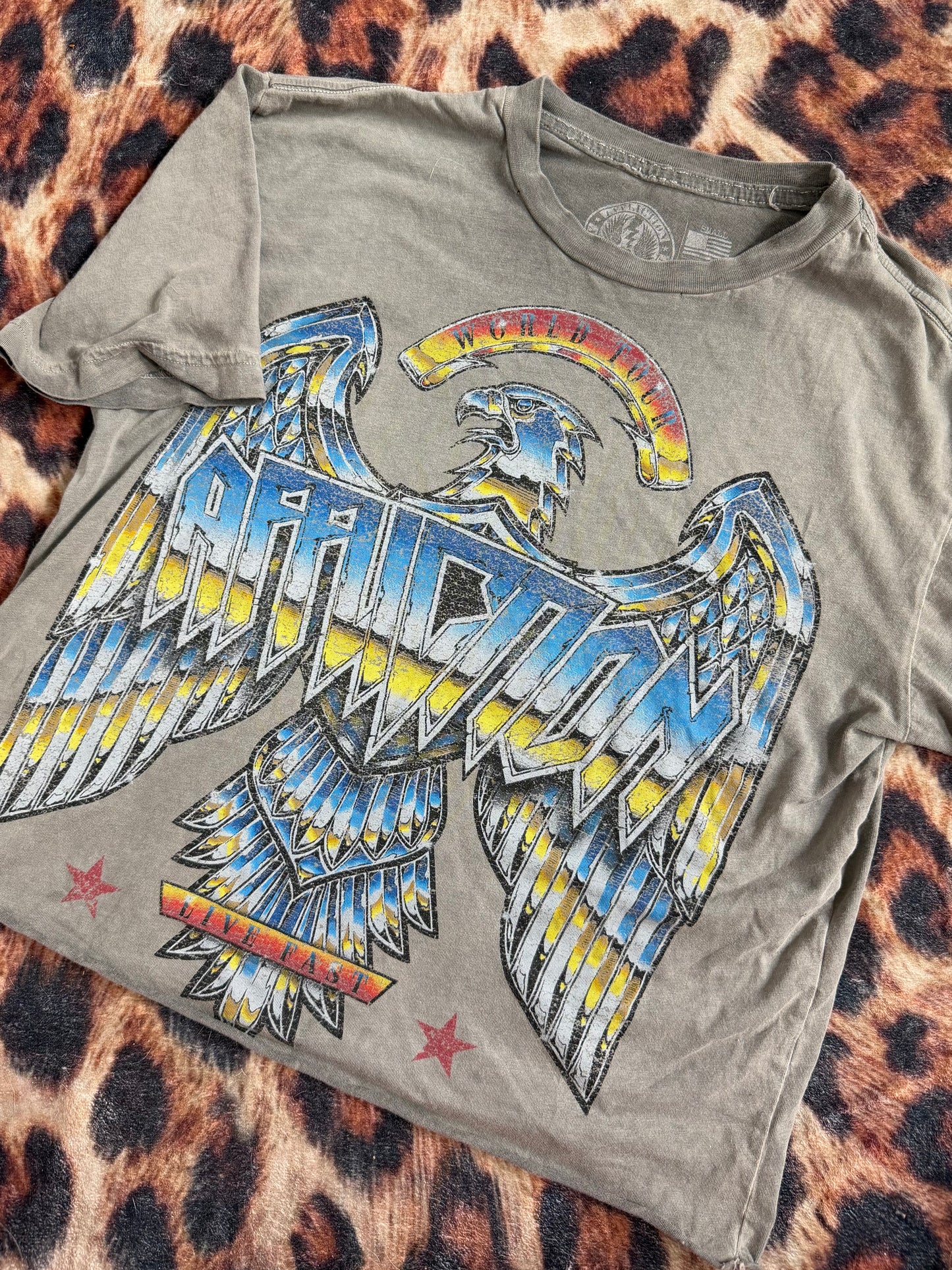 Affliction Cropped World Tour Tee : S