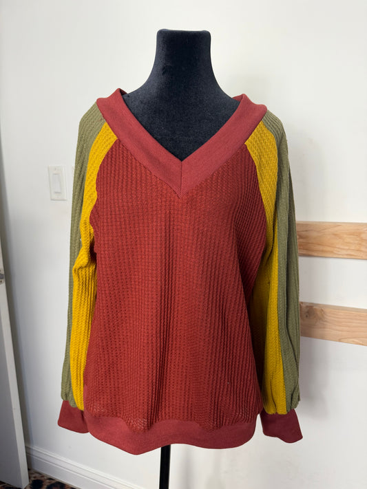 Main Strip Color Block Top : M