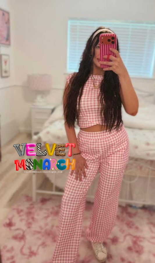 Pink Gingham FP Inspired Set